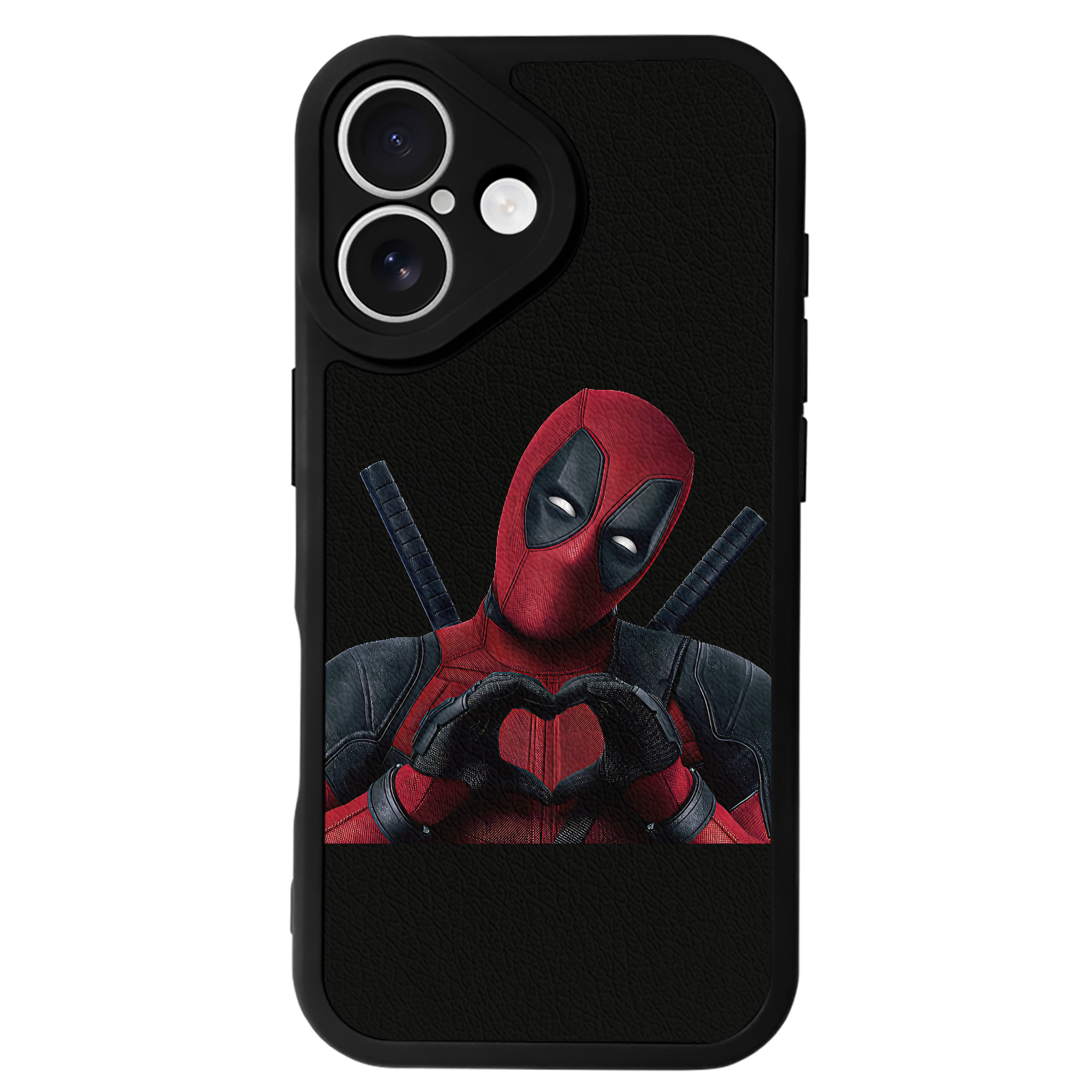 （画像用） Deadpool デッドプール 【iPhone 16シリーズ対応】シリコンスマホケース（レザー調） 材質：シリコン